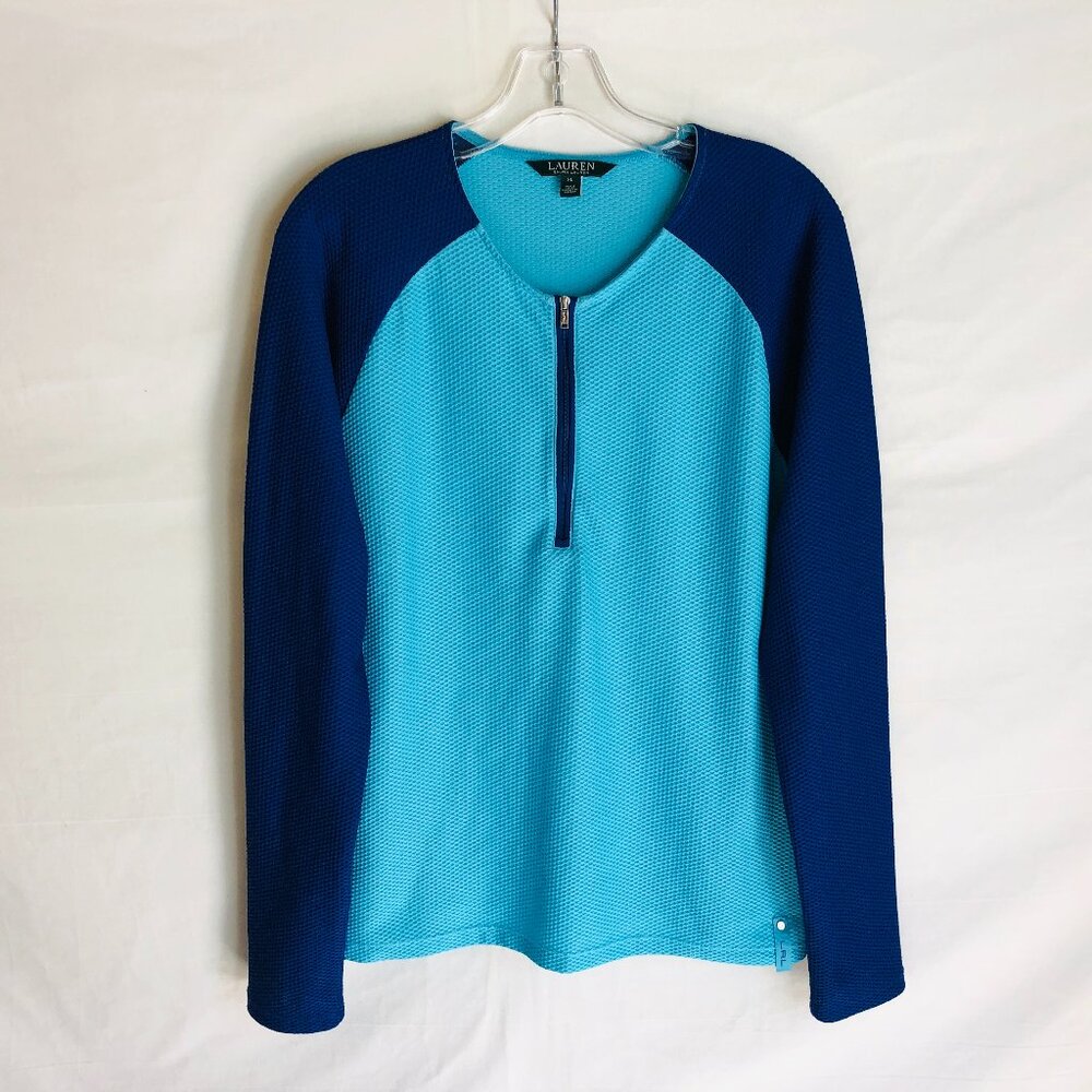 Lauren Ralph Lauren LRL Women's XL Pullover 1/4 Zip‎ Long Sleeve Golf Top Shirt